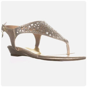 Thalia Sodi Ilyssa Sandals Champagne Gold Size 7.5